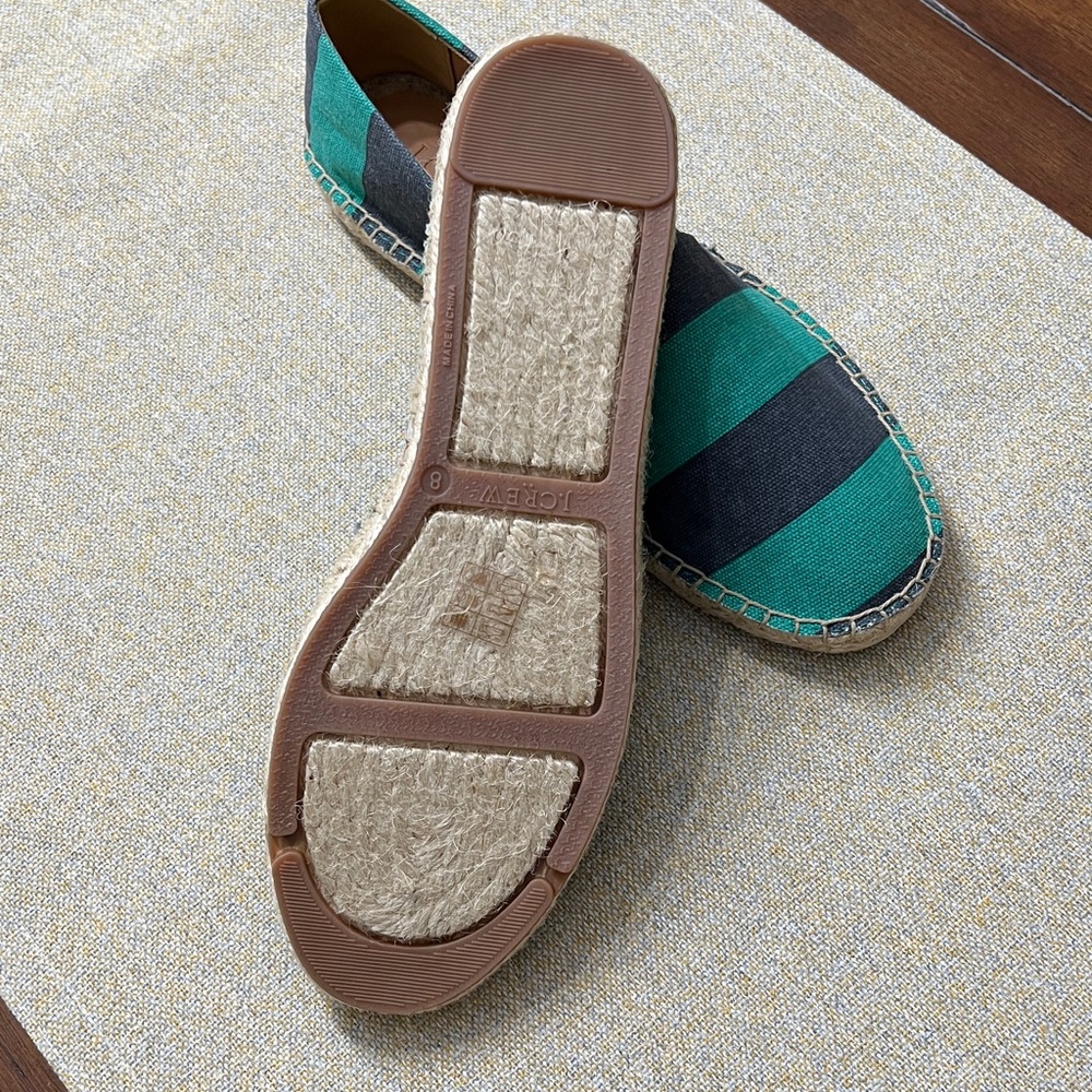 ❤️J Crew Espadrilles Women Striped Canvas Slip On - Picture 3 of 8